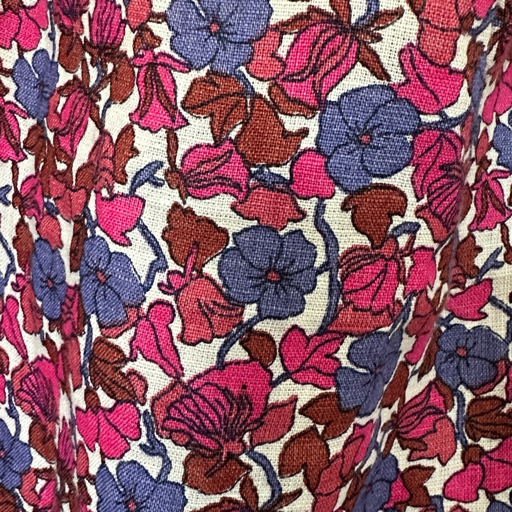 NWT J.Crew Afternoon Linen Dress in Berry Floral L - Picture 8 of 8